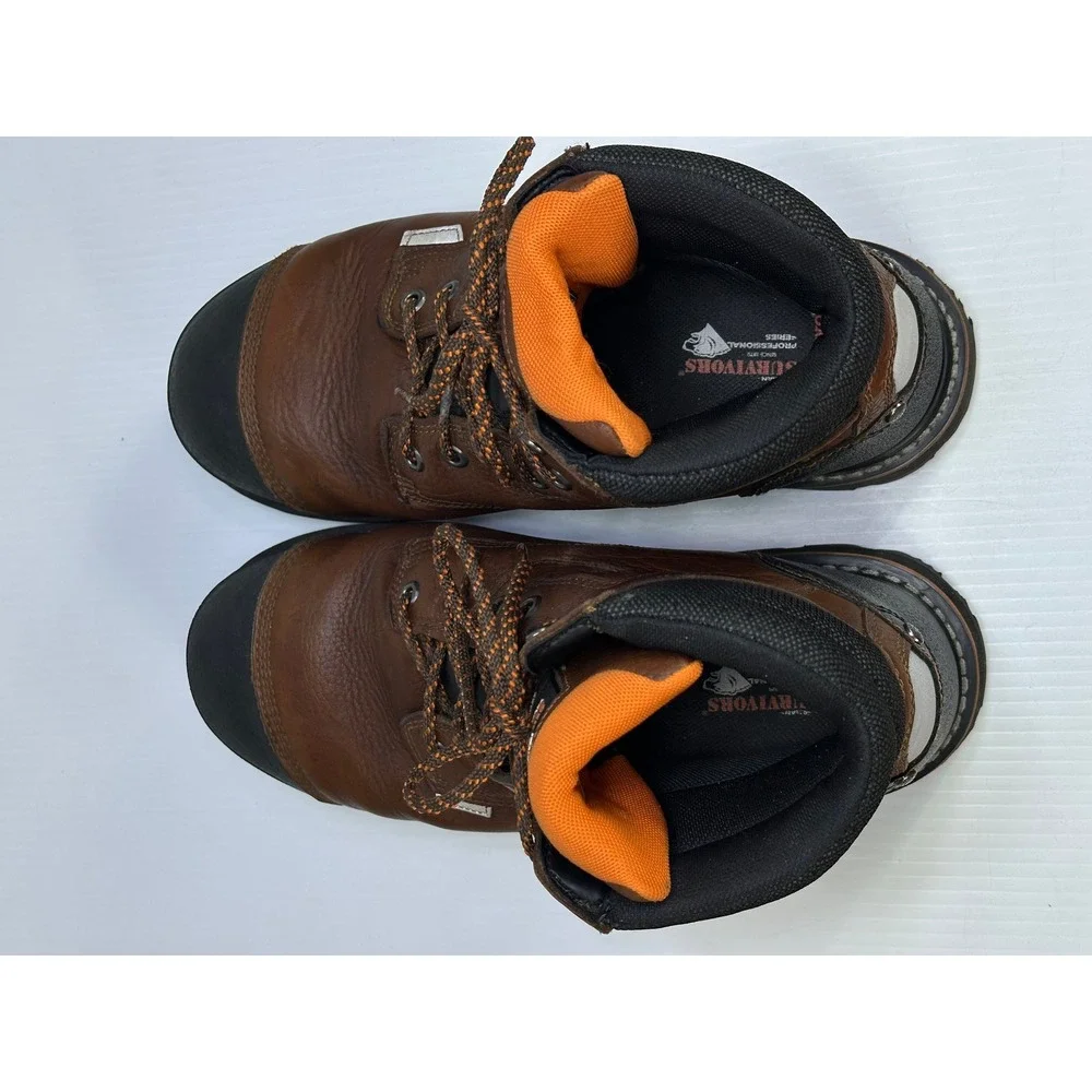 Herman Survivors Mens Brown Leather Steel Toe Work Boots ASTM F2413-18 10.5